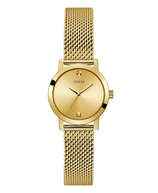 GUESS Women's Gold-Tone Mesh Bracelet Watch 25mm